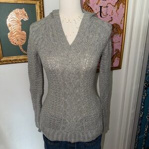Gray Cable Knit Women's Sweater